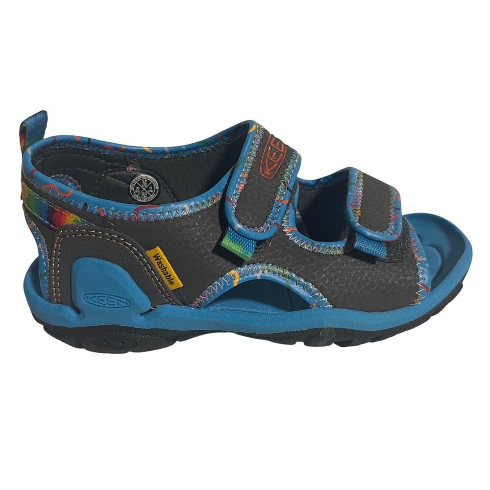 KEEN Kids Knotch Creek Open Toe Sandals Boys Size 12 Magnet Tie Dye Colorway